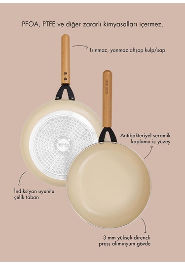 The Mia Cucina Di Mia Tava 24 Cm Cdm0001 Bej