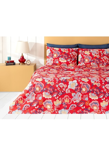 Madame Coco Kozet Tek Kişilik Baskılı Pike Takımı 1kpkts0203tek Kişilik-kırmızı