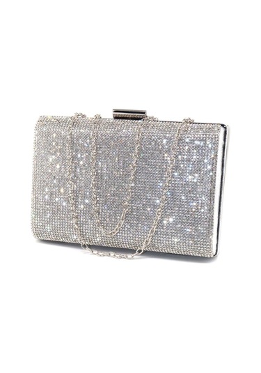 Taşlı Gümüş Abiye Çanta. Abiye Çanta Gümüş. Gümüş Abiye Çantası. Gümüş Taşlı Davet Gece Çantası