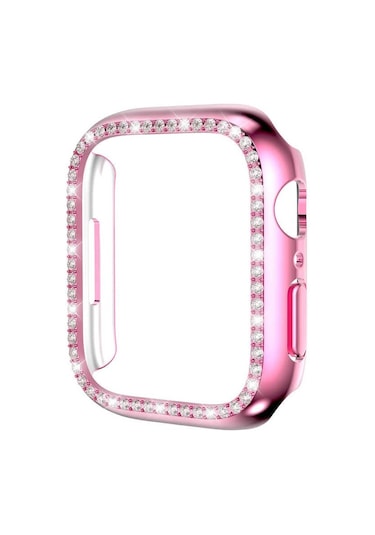 Smcase  Apple Uyumlu  Watch  38 MM  Taşlı Gard Koruma Kapak