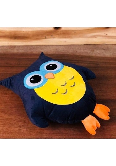 Meraklı Sevgili Baykuş Polar Yastık (352258970)