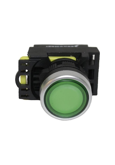 EUROWEST Ew-55-10L 1No Yaylı Led Işıklı Butonu (Yeşil)