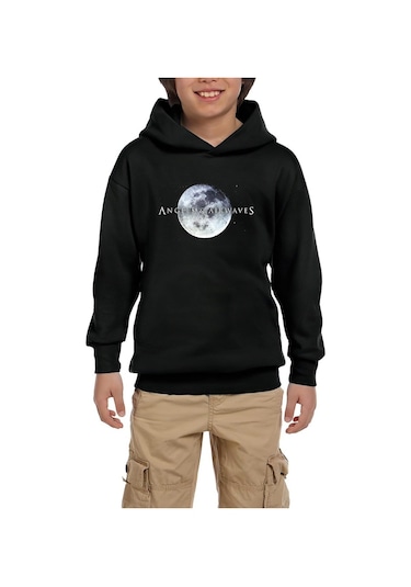 Angels And Airwaves Moon Siyah Çocuk Kapşonlu Sweatshirt Siyah