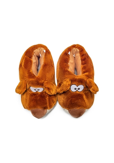 Twigy Fibert Erkek Hayvanlı Panduf Kahverengi 40/45 AA0622 Çok Renkli