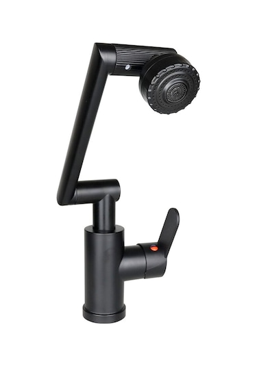 Siyah - 1080 Derece Dönebilen Çok Fonksiyonlu Musluk Batarya Ktx-3307 5250 Çok Renkli