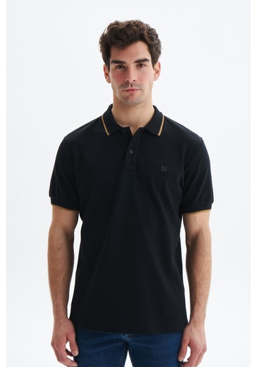 Arma Erkek Battal Büyük Beden Basic % 100 Pamuk Pike Polo Yaka Tişört Y29374870202 Siyah-s1 Siyah