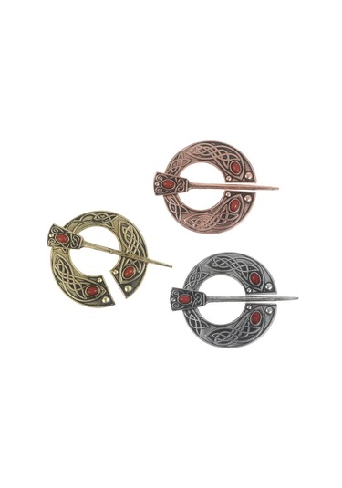 Suntek El Işi Yarım Daire İskandinav Ortaçağ Viking Pimi Broş Antik Pirinç Çok Renkli