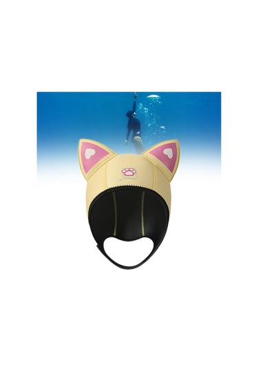 Suntek Dalış Başlığı Başlık Neopren Wetsuit Kapağı Sarı