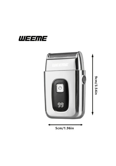 Fochsia Weeme Erkekler İçin Elektrikli Tıraş Makinesi Wm 306 Gümüş Renk Usb Şarj Lcd Ekran Hediye