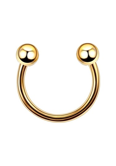 316 Cerrahi Çelik Kıkırdak Dudak Tragus Piercing 10 Mm Gold