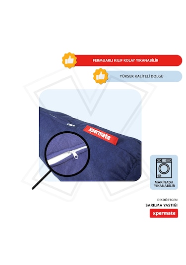 Xpermate Sarılma Yastığı Bacak Arası Yastığı Silindir 150cm Laciv
