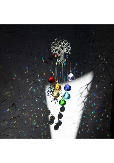 Tenfowee "yaşam Ağacı K9 Kristal Güneş Yakalayıcı, Bahçe Ve Pencere Dekoru, Işık Yansımalı"