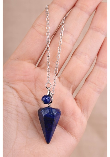Lapis Lazuli Doğal Taş Pandül - Sarkaç 93912064 Mavi