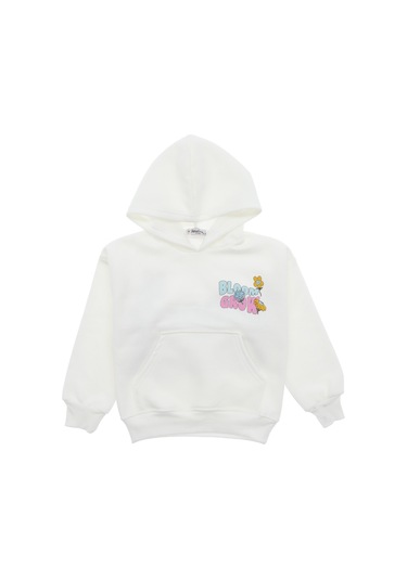 Arka Bl0om Grow Baskılı Üç İplik Sweatshırt Ekru