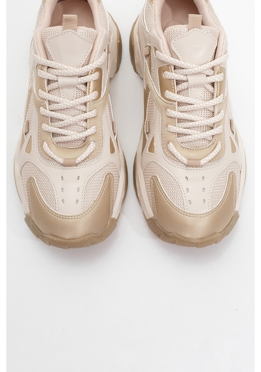Lecce Bej Altın Kadın Spor Ayakkabı Bej - Altın