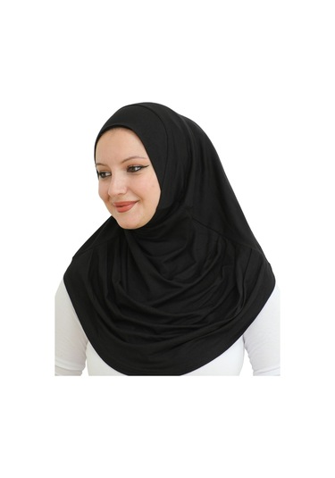 Hazır Giyim Türban Yumuşak Başörtü Şal - Siyah Siyah