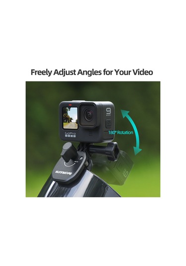 Gajeena Sunnylife Zj846 Alüminyum Motosiklet Cam Klembi - Gopro, Insta360 Go Ve Akıllı Telefonlar İçin Dayanıklı Kayıt Tutucu
