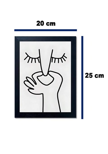 Ahşap Çerçeve-tuvalet Banyo Tablo-duvar Dekorasyonu-banyo Duvar Çerçeve 20 X 25 Cm Beyaz - Siyah