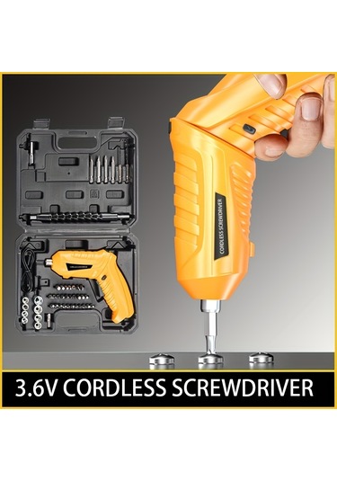 Tcherchi VT16437 Mini 3.6V USB Şarjlı Çok Fonksiyonlu Akülü Elektrikli Tornavida