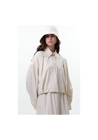 Lastik Detaylı Bucket Şapka Vanilya Vanilya