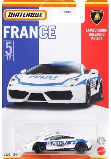 Matchbox Best Of France Series Lamborghini Gallardo Police Hbl02 Hfh72 Çok Renkli