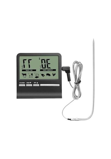 Pazly Zamanlayıcısı Termometresi Prob Pişirme Ölçer Mutfak Jms Gıda Fırın Et Dijital Alarm Xv