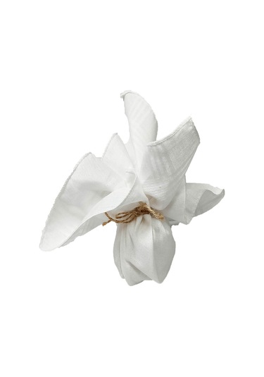 12li Paket Klasik Cep Hediyelik Bayram Mendili %100 Pamuklu 30x30 Cm Beyaz