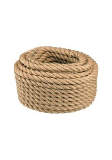 12 Mm Kendir Halat - Jüt Halat Kalın Ip Salıncak Halatı 20 Metre