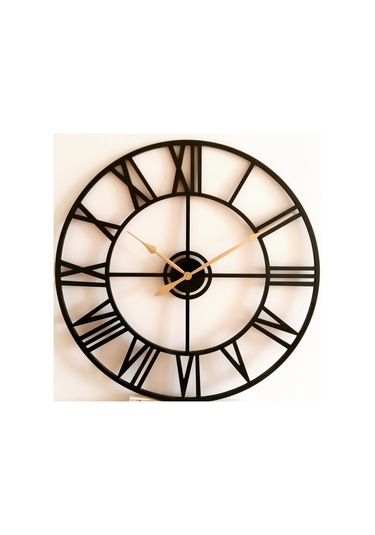 Büyük Duvar Saati Siyah