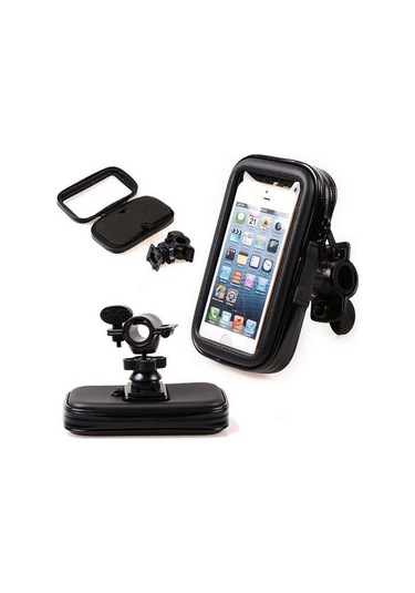 Ebitda Orta 4.7 İnç Bisiklet Su Geçirmez Navigasyon Tutucu, Siyah, Dayanıklı, Cep Telefonu Tutucu Siyah