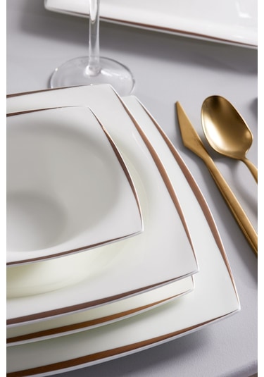 Karaca  Fine Pearl Agate 58 Parça 12 Kişilik Yemek Takımı Gold