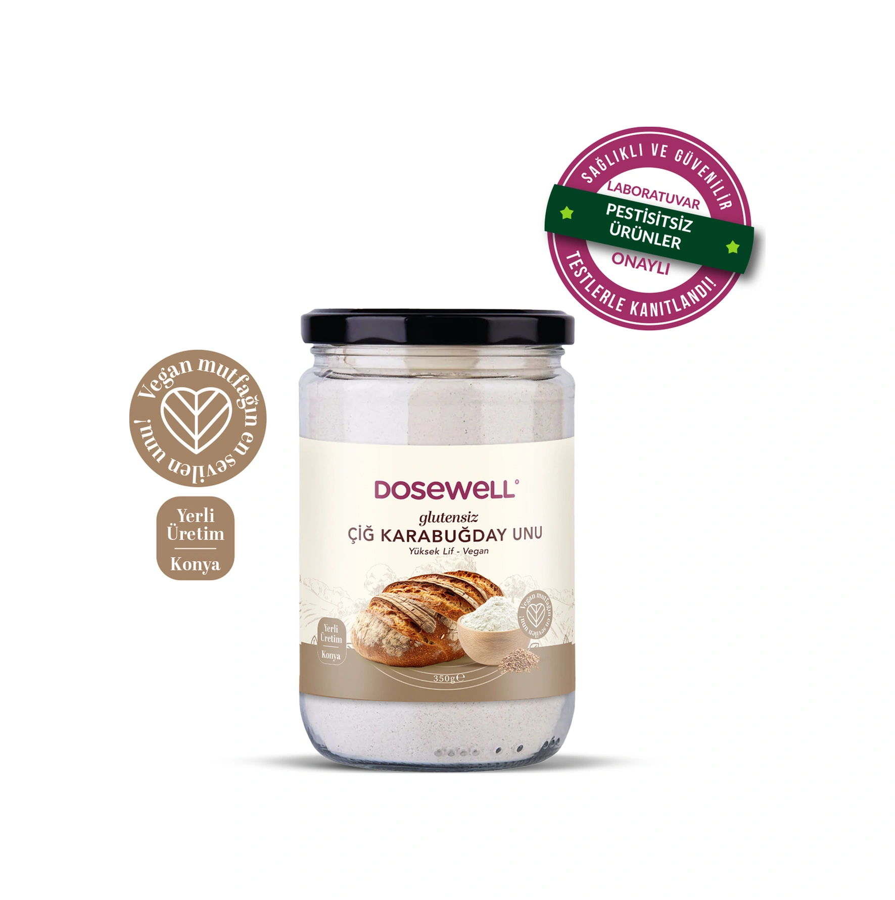 Dosewell Glutensiz Çiğ Karabuğday Unu 350 Gr