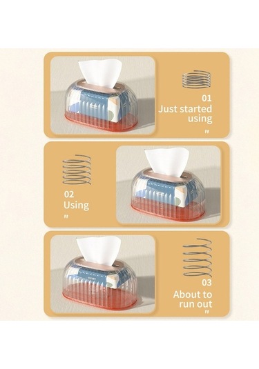 Ulzyvf Otomatik Yaylı Peçete Dispenseri - Ev, Ofis, Araç İçin Pratik Beyaz Beyaz