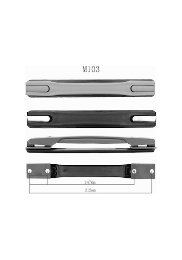 Suntek Seyahat Bavul Kolu Çekme Taşıma Kayışı Evrensel Tm-103 Siyah