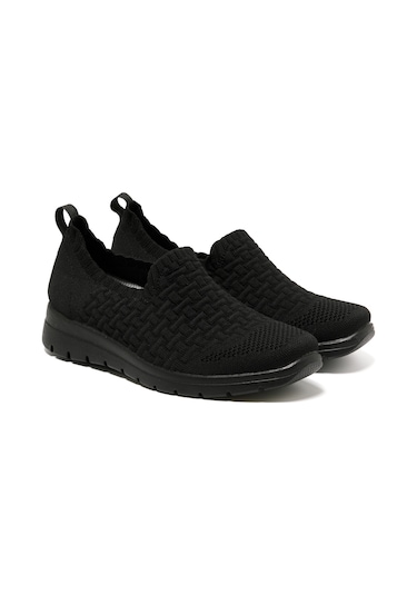 Sneaker Günlük Kadın 27 J42 K8 Fly Flot Cloth Shoe Black Siyah
