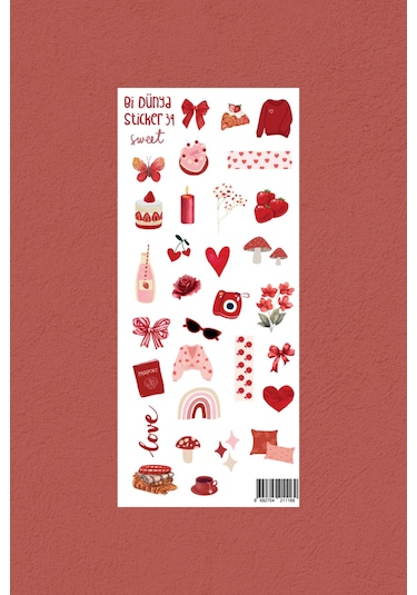 M39 Kırmızı Günler Sticker Seti Çok Renkli