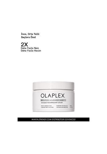 Olaplex Weightless Nourishing Mask - İnce, Orta Telli Saçlar İçin Ağırlık Hissi Bırakmayan Besleyici Maske
