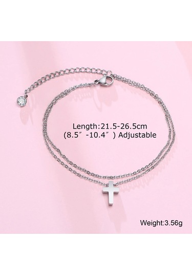 Mprainbow Paslanmaz Çelik Erkek Halhal - Çift Zincirli Erkek Bilekliği, Hediye Seçeneğigümüş Kaplama Gümüş Kaplama