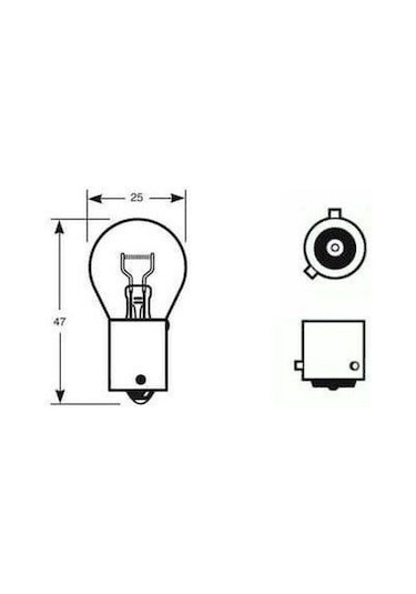 10 Adet 12v 93 P21w Stop Ampulü Tek Duy Yakın Tırnak