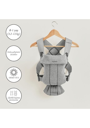 Babybjörn Mini Kanguru 3d Jersey Light Grey
