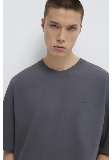Mavi Erkek Oversize Bisiklet Yaka Basic T-shirt M0613188 Gri Gri