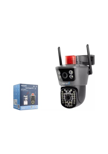 Apronx Wpb246 Wi-fi İp Kamera 2 4mp 2 3.6mm Lens Sd Kart Girişli Siyah