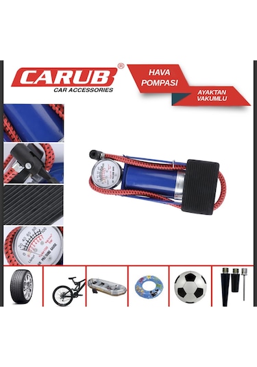 Carub Hava Pompası Ayaktan Vakumlu Siyah