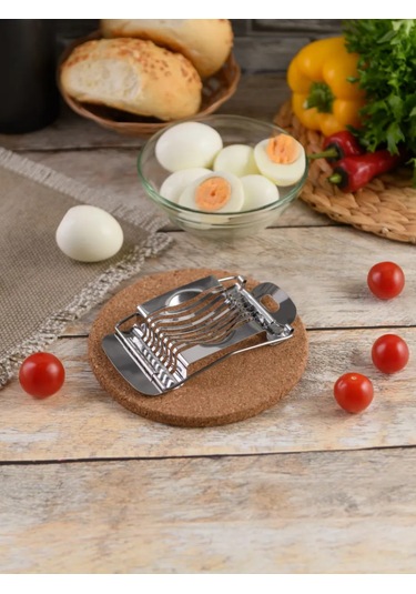 Dolana El Yapımı Metal Yumurta Dilimleyici, Dilimleyici 223311562 Krom
