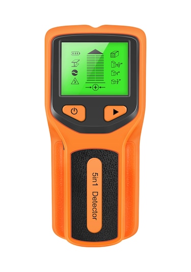 Kangvka 5-fonksiyonlu Duvar Tarayıcı: Ahşap, Metal Ve Ac Akım Tespiti, Yüksek Kaliteli Lcd Ekranlı, Turuncu Turuncu