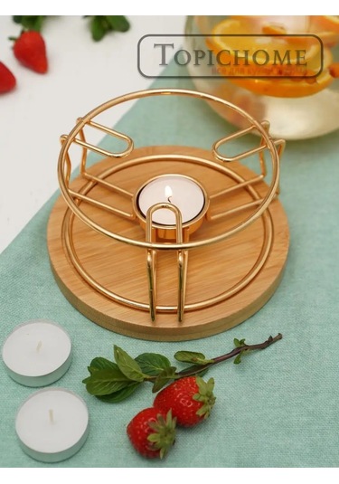 Topichome Çaydanlık Isıtma Standı 14 Cm 160372099 Altın Rengi