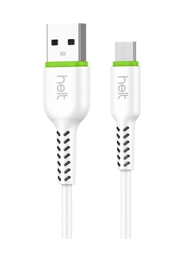 Helt HT-DC07 Plastik 120 CM Micro Şarj Ve Data Kablosu Beyaz
