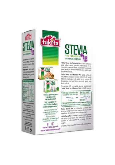 Takita Stevia Plus Toz Tatlandırıcı 250 Gr