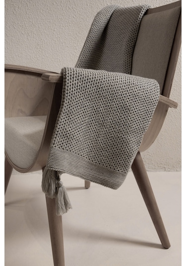 Miel Vizon Kenarı Ponponlu Çift Kişilik Battaniye 200x220 37110 Vizon