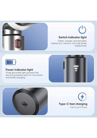 Fochsia Grey 18000pa Güçlü Araç El Süpürgesi 100w Yüksek Güçlü Islak Kuru Hacımlı Pil